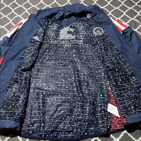 NWT Adidas 2020 Boston Marathon Running Jacket - Red & Blue - Size M - Picture 10 of 13